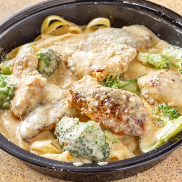 Blackened Chicken Alfredo.